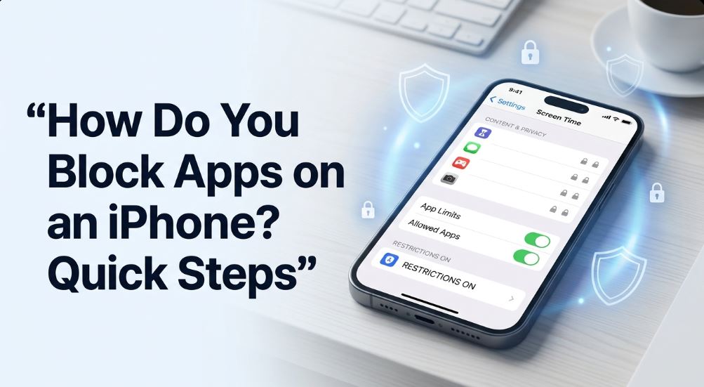 How do you block apps on an iPhone using Screen Time settings, app restrictions, lock icons, and privacy controls on iOS - TechNexa Hub