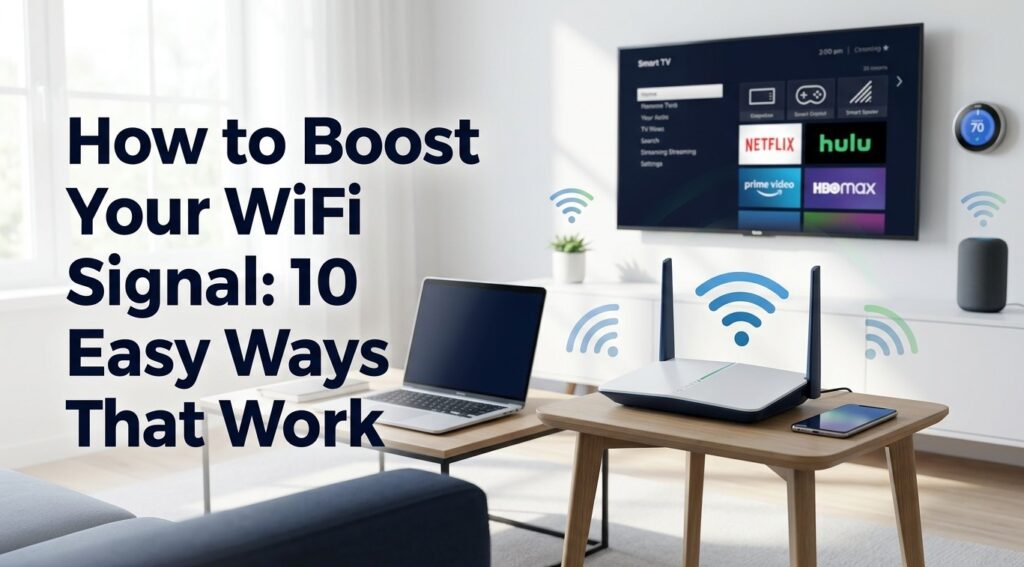 How to boost your WiFi signal with a home router, laptop, smartphone, and smart TV for stronger internet coverage and fewer dead zones - TechNexa Hub