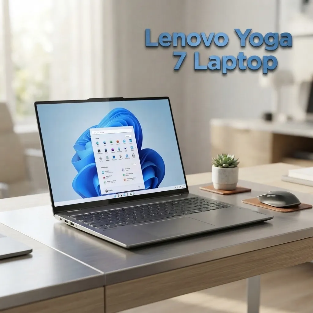 Lenovo Yoga 7 Laptop with a sleek 2-in-1 touchscreen design, premium performance, and portability, making it one of the Best Laptops for Writers and creators. - TechNexa Hub