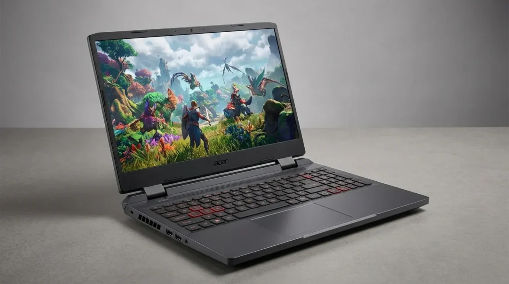 Acer Nitro V 15 gaming laptop with a high-refresh display, full-size keyboard, and dedicated gaming graphics - TechNexa Hub