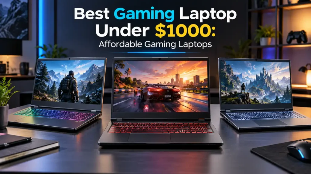 Best gaming laptop under $1000 featuring three affordable gaming laptops with high-refresh displays and RGB keyboards - TechNexa Hub